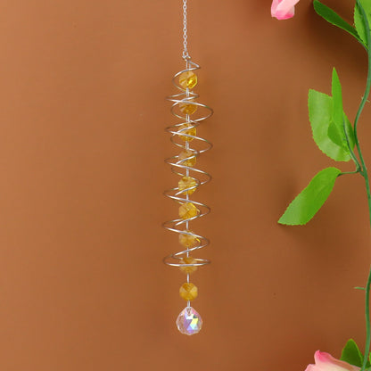 Spiral Agate Suncatcher Hanging Ornament In Colour