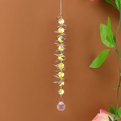 Spiral Agate Suncatcher Hanging Ornament In Colour