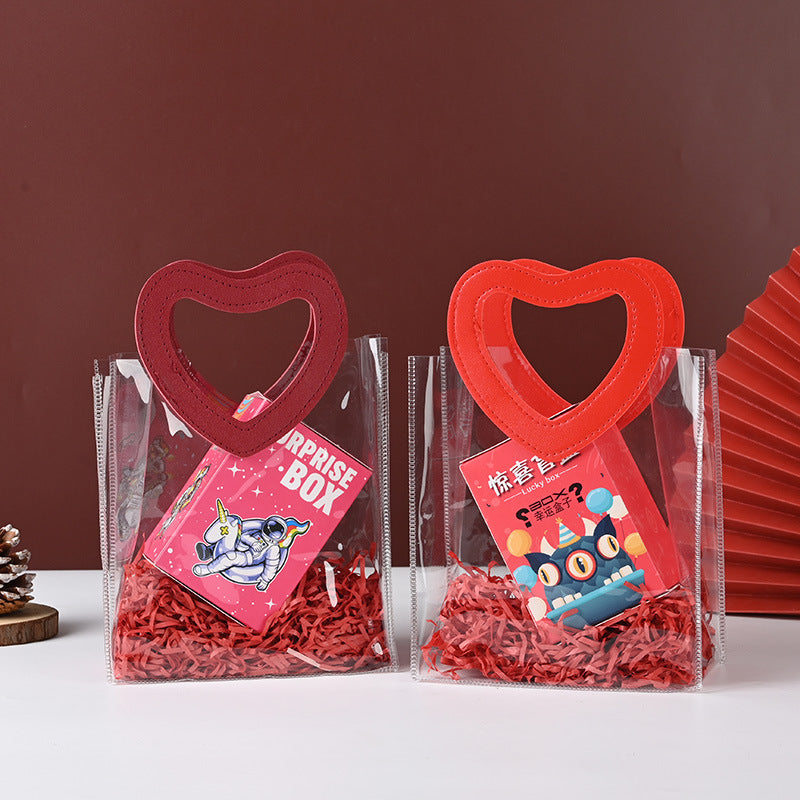 Red Plastic Jewelry Packaging Bags With Handle, Perfect For Wedding Season Gift Presentation