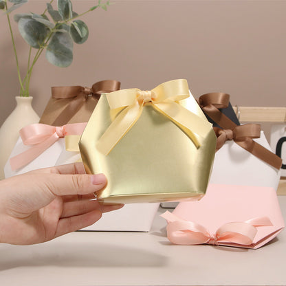 White Paper Gift Wrapping Supplies Paper Bag For Wedding Party With Elegant Wedding Style