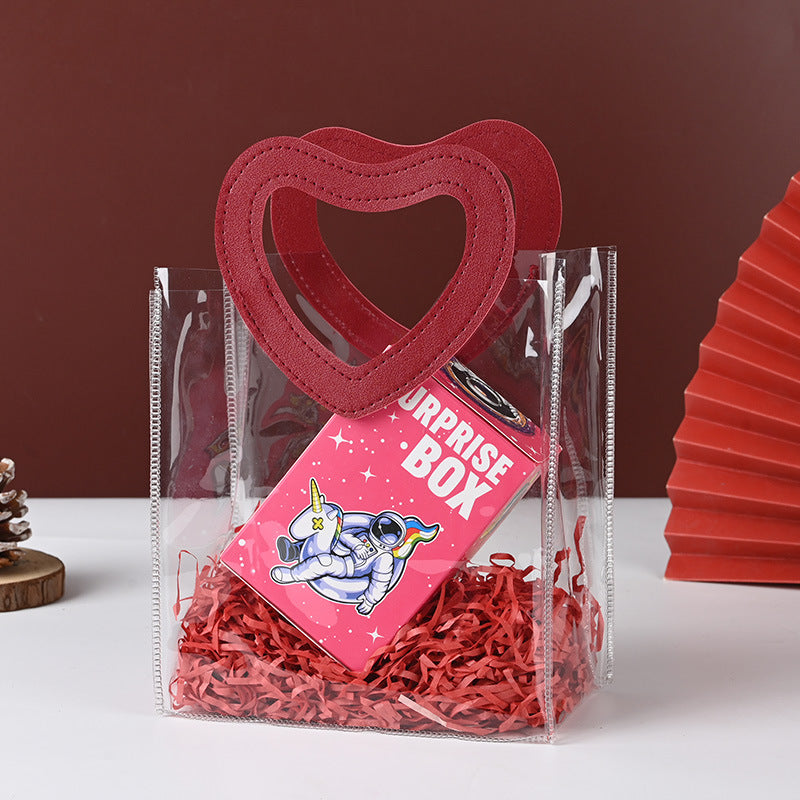 Red Plastic Jewelry Packaging Bags With Handle, Perfect For Wedding Season Gift Presentation