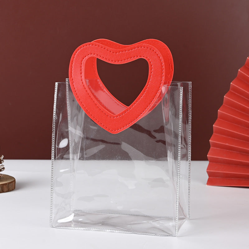 Red Plastic Jewelry Packaging Bags With Handle, Perfect For Wedding Season Gift Presentation