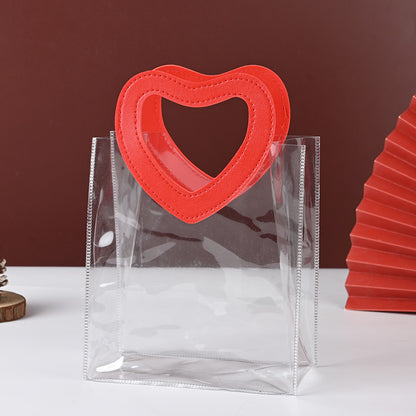Red Plastic Jewelry Packaging Bags With Handle, Perfect For Wedding Season Gift Presentation