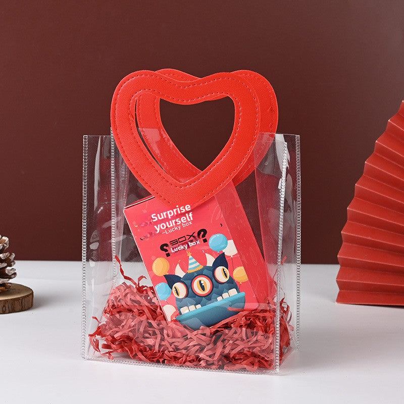 Red Plastic Jewelry Packaging Bags With Handle, Perfect For Wedding Season Gift Presentation
