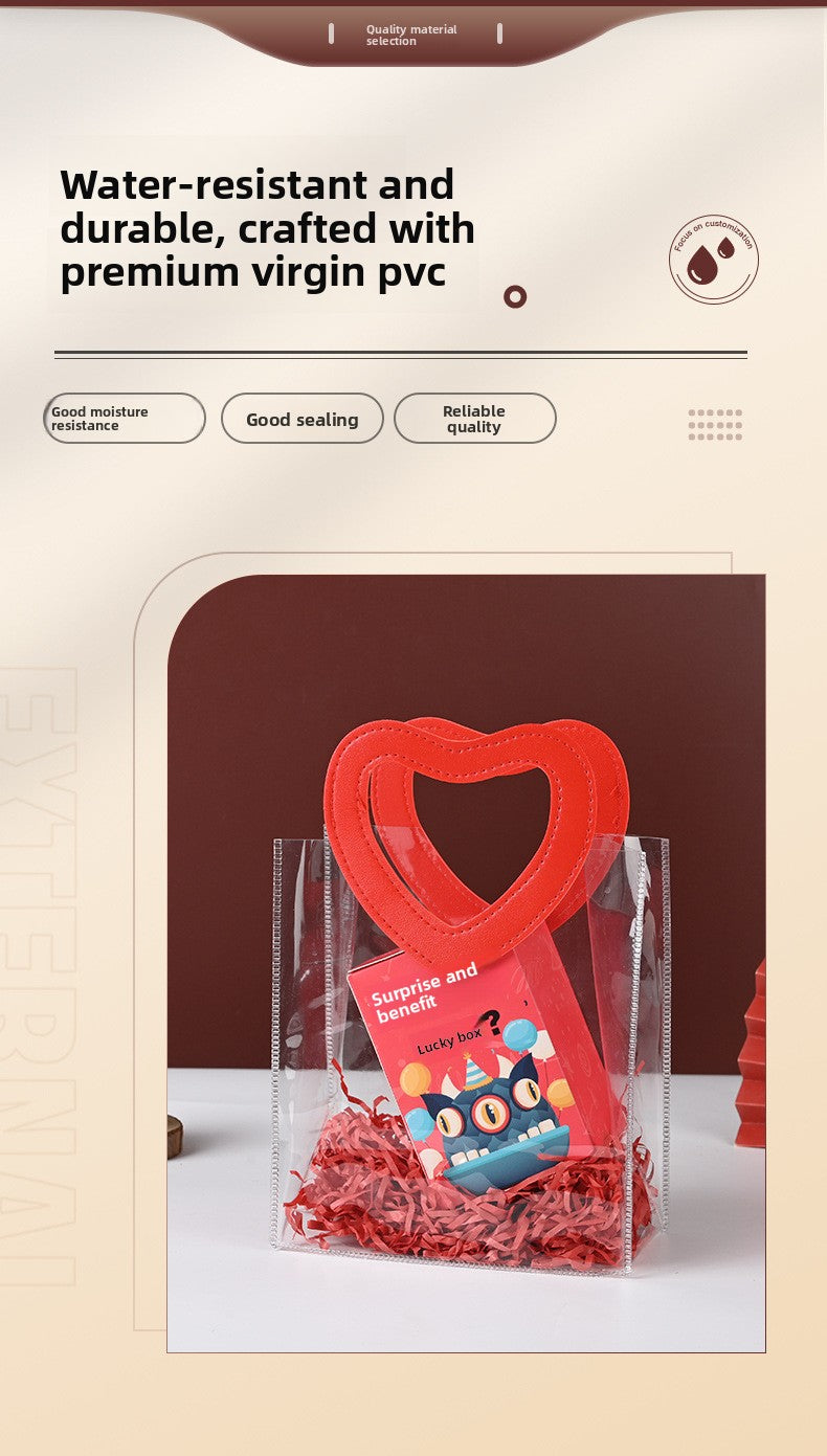 Red Plastic Jewelry Packaging Bags With Handle, Perfect For Wedding Season Gift Presentation