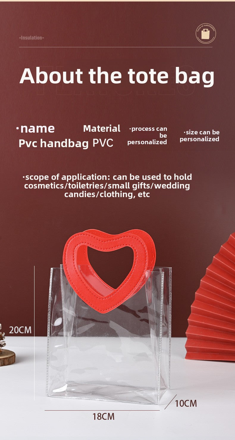 Red Plastic Jewelry Packaging Bags With Handle, Perfect For Wedding Season Gift Presentation