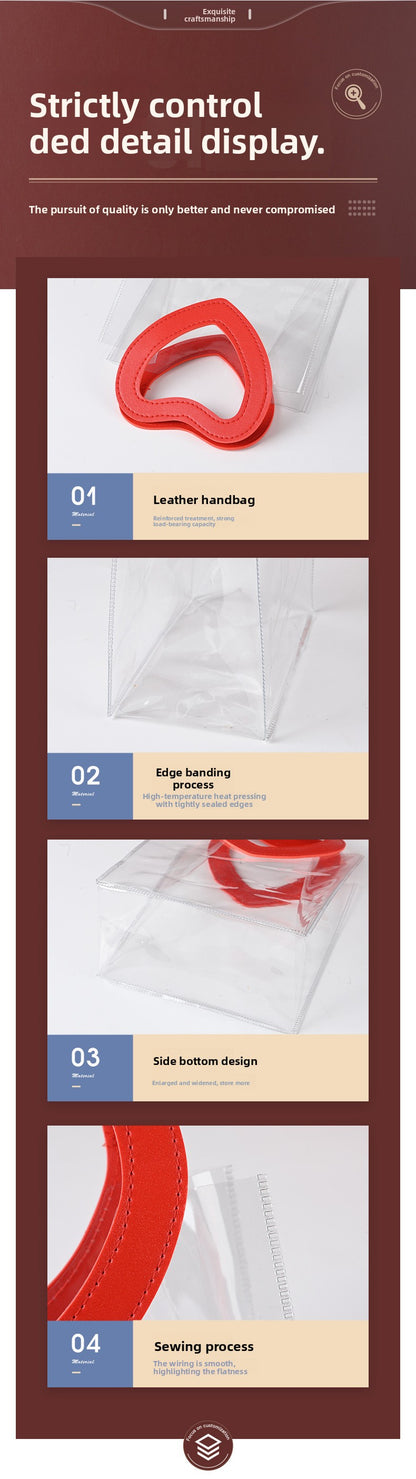 Red Plastic Jewelry Packaging Bags With Handle, Perfect For Wedding Season Gift Presentation