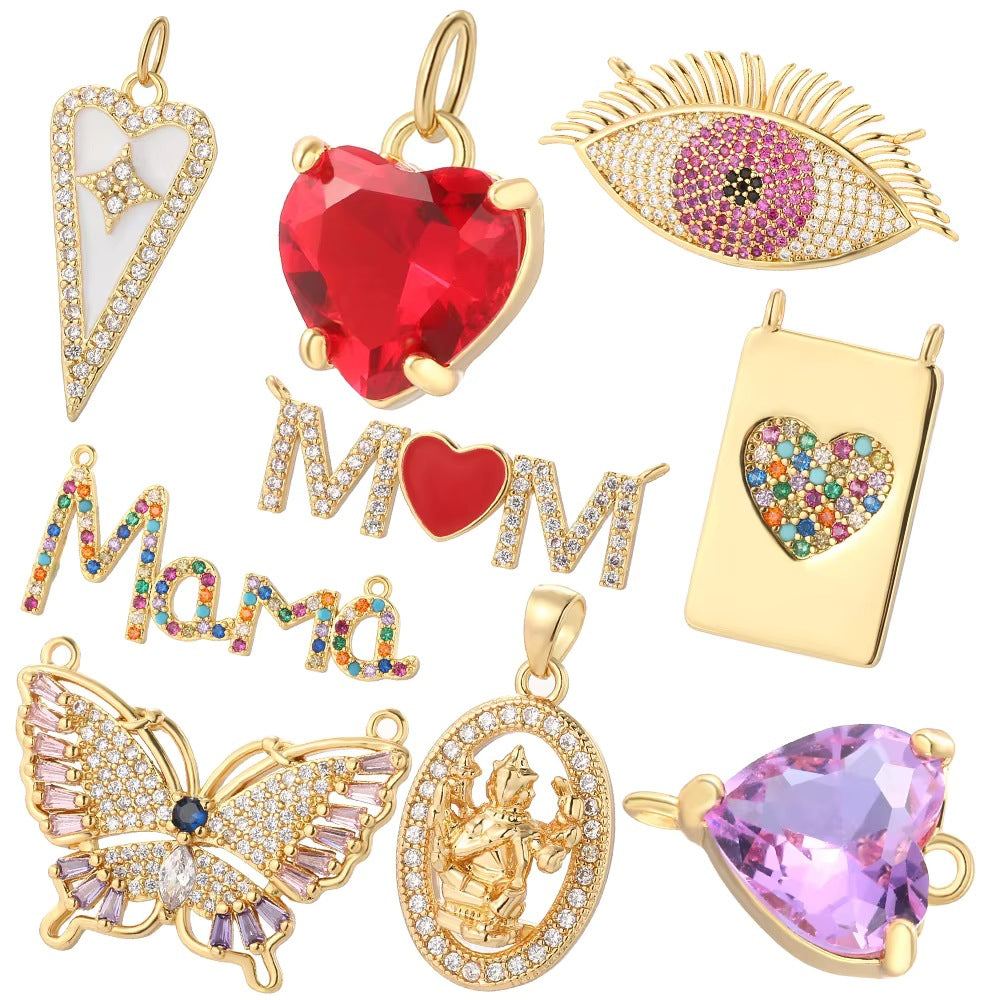 Heart Shape Pendant For Women In Pink Copper Featuring Elegant Design