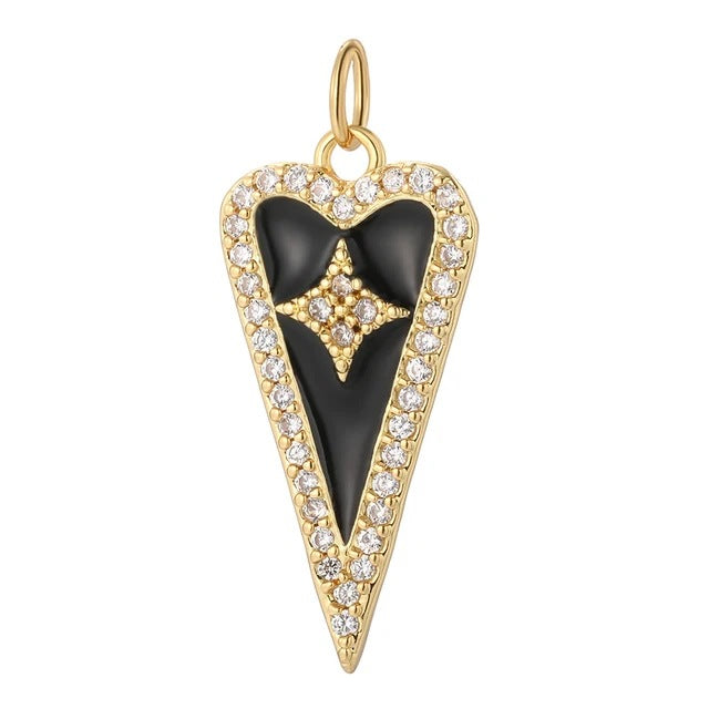 Heart Shape Pendant For Women In Pink Copper Featuring Elegant Design