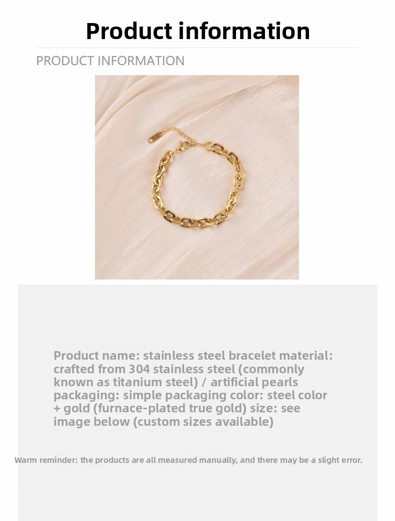 Rhombus Bracelet For Love Charms In Golden 304 Stainless Steel With PVD Coated Gold Plating