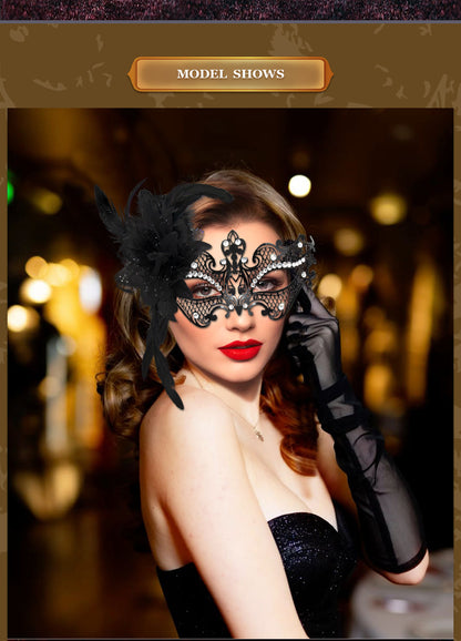 Mardi Gras Masquerade Party Mask Made Of Durable Alloy For Festive Celebrations