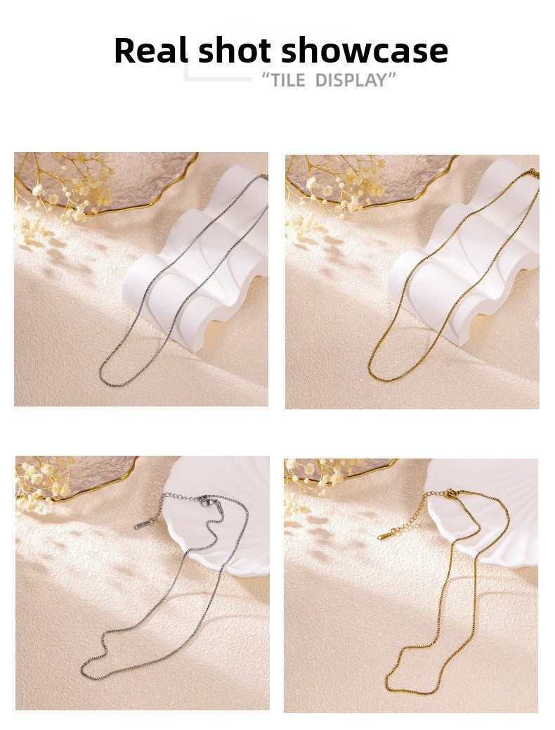 Love Charms Necklace For Women Featuring Titanium Steel Material With PVD Coated Gold Plating Process In Steel Color