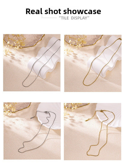 Love Charms Necklace For Women Featuring Titanium Steel Material With PVD Coated Gold Plating Process In Steel Color