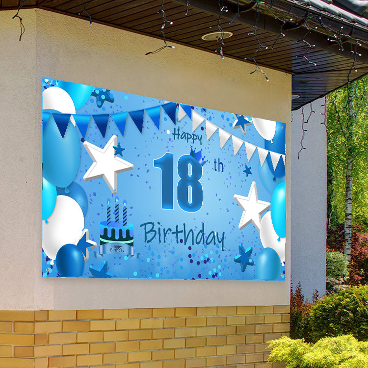 Birthday Banner Made Of Durable Polyester, Perfect For Party Decorations And Celebrations