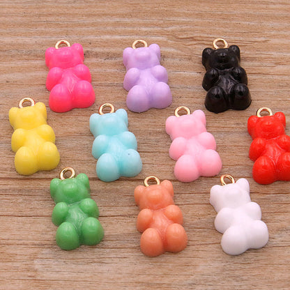 Golden Bear Pattern Plastic Jewelry Accessory Featuring A Charming Design