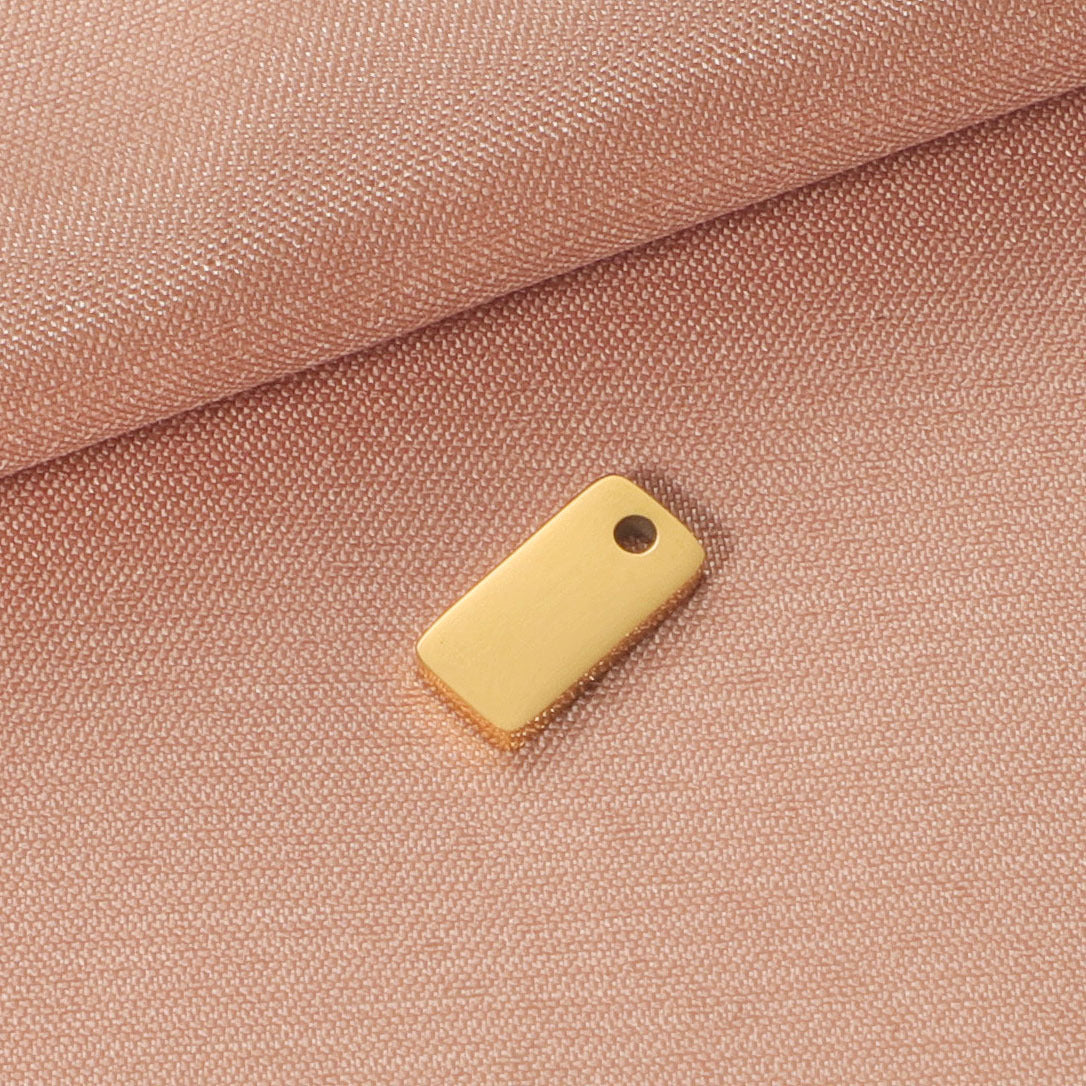 Square Pattern Jewelry Accessory In Steel Color, Made Of 304 Stainless Steel With Electroplated Finish