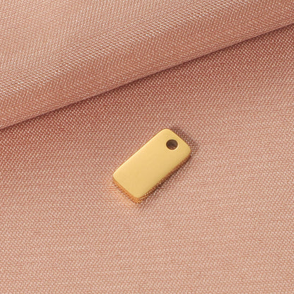 Square Pattern Jewelry Accessory In Steel Color, Made Of 304 Stainless Steel With Electroplated Finish