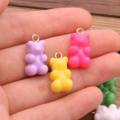 Golden Bear Pattern Plastic Jewelry Accessory Featuring A Charming Design