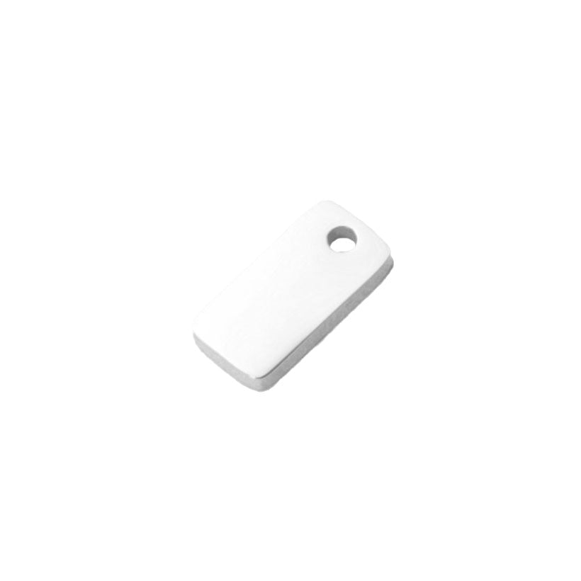Square Pattern Jewelry Accessory In Steel Color, Made Of 304 Stainless Steel With Electroplated Finish