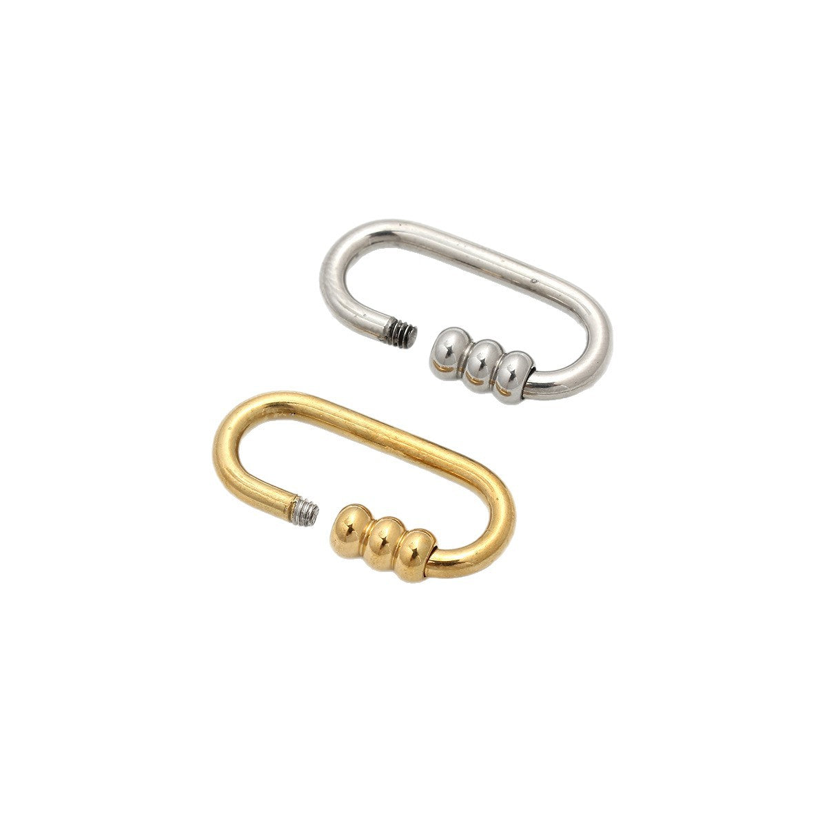 Polished Titanium Steel Love Charms Jewelry Accessories In Steel Color