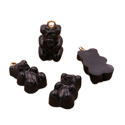 Golden Bear Pattern Plastic Jewelry Accessory Featuring A Charming Design