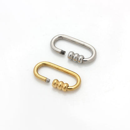 Polished Titanium Steel Love Charms Jewelry Accessories In Steel Color