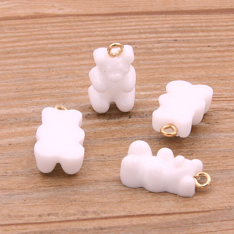 Golden Bear Pattern Plastic Jewelry Accessory Featuring A Charming Design