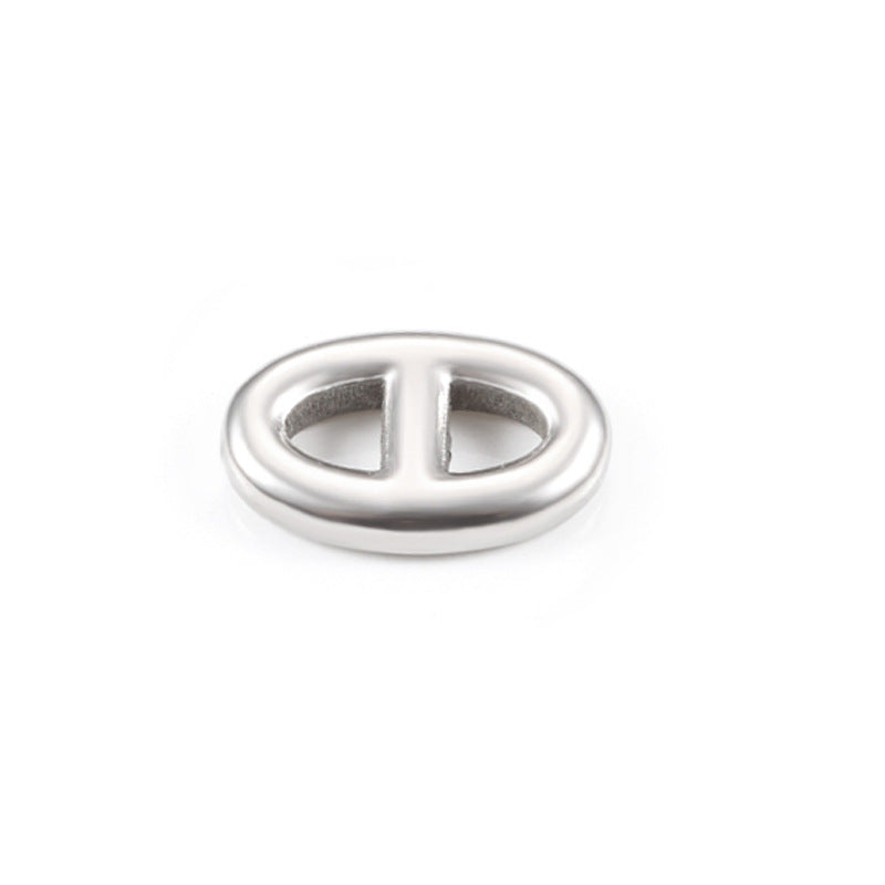 Titanium Steel Jewelry Buckle With Electroplated Finish, Perfect For Love Charms And Jewelry Accessories