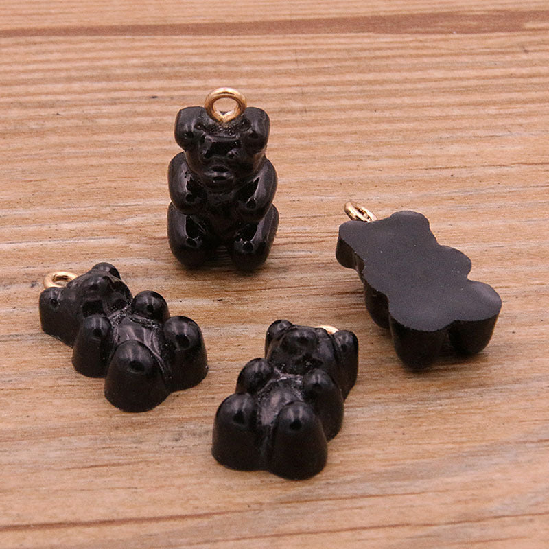 Golden Bear Pattern Plastic Jewelry Accessory Featuring A Charming Design