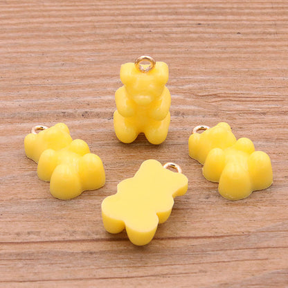 Golden Bear Pattern Plastic Jewelry Accessory Featuring A Charming Design