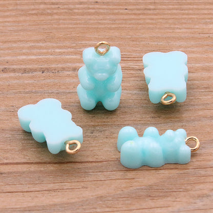 Golden Bear Pattern Plastic Jewelry Accessory Featuring A Charming Design