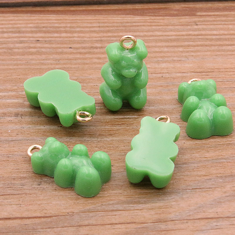 Golden Bear Pattern Plastic Jewelry Accessory Featuring A Charming Design