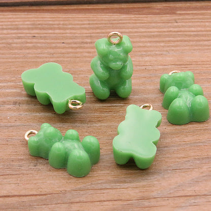 Golden Bear Pattern Plastic Jewelry Accessory Featuring A Charming Design