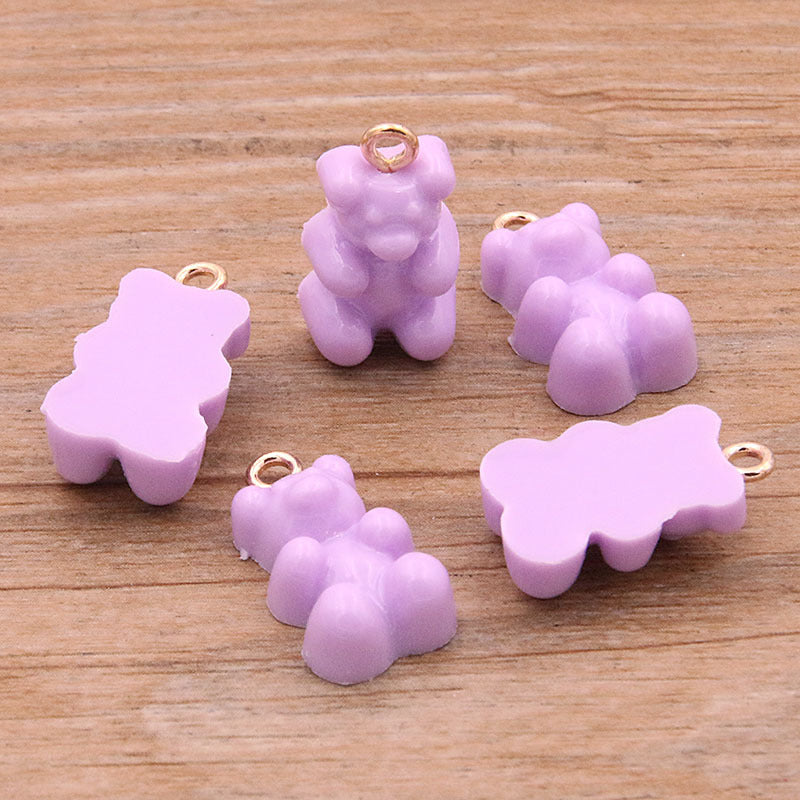 Golden Bear Pattern Plastic Jewelry Accessory Featuring A Charming Design
