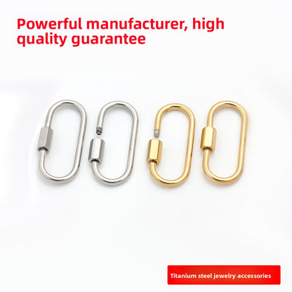 Oval Titanium Steel Love Charms Jewelry Accessories
