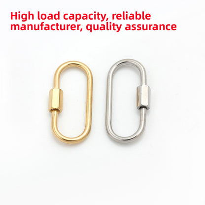 Oval Titanium Steel Love Charms Jewelry Accessories