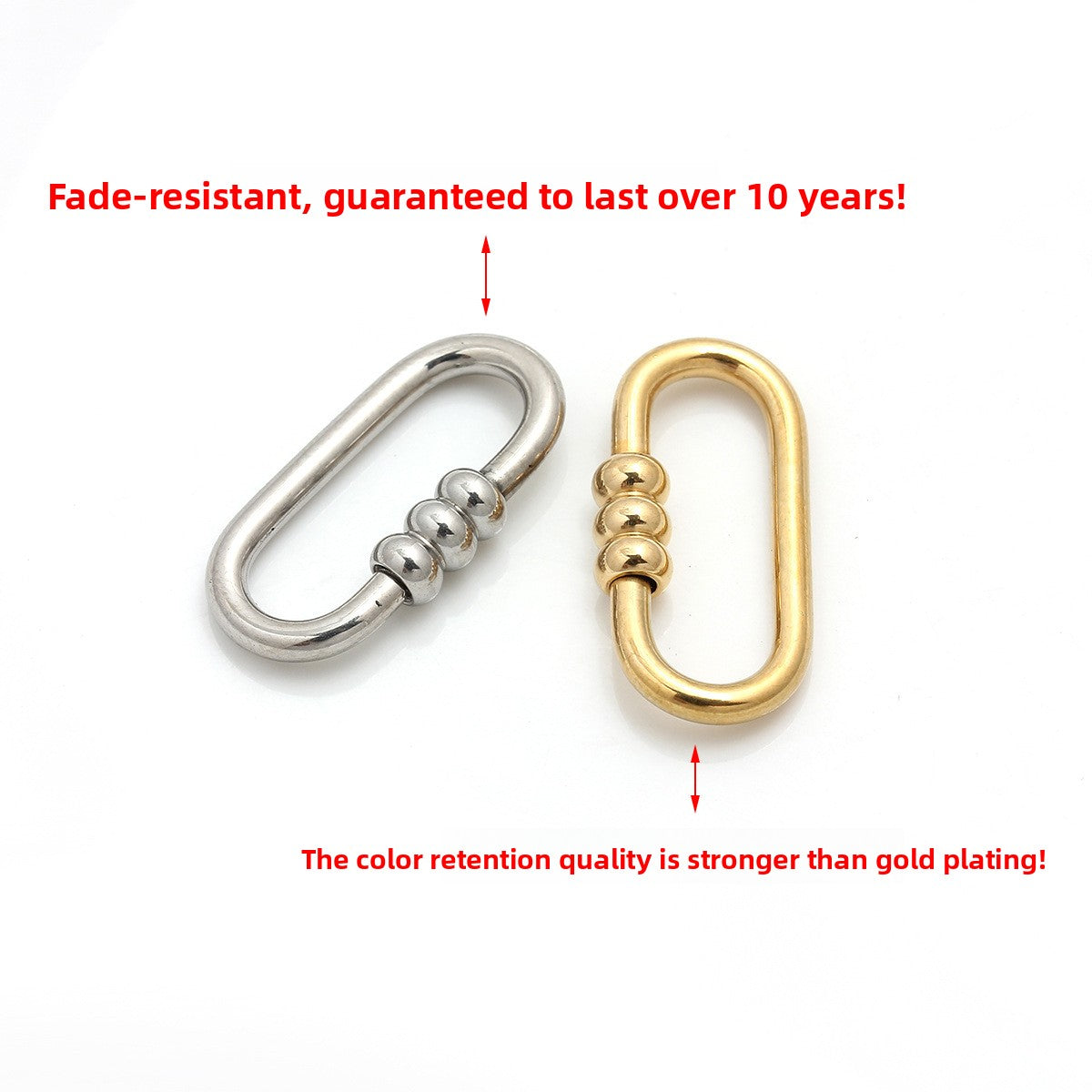 Polished Titanium Steel Love Charms Jewelry Accessories In Steel Color