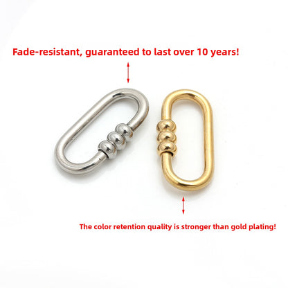 Polished Titanium Steel Love Charms Jewelry Accessories In Steel Color