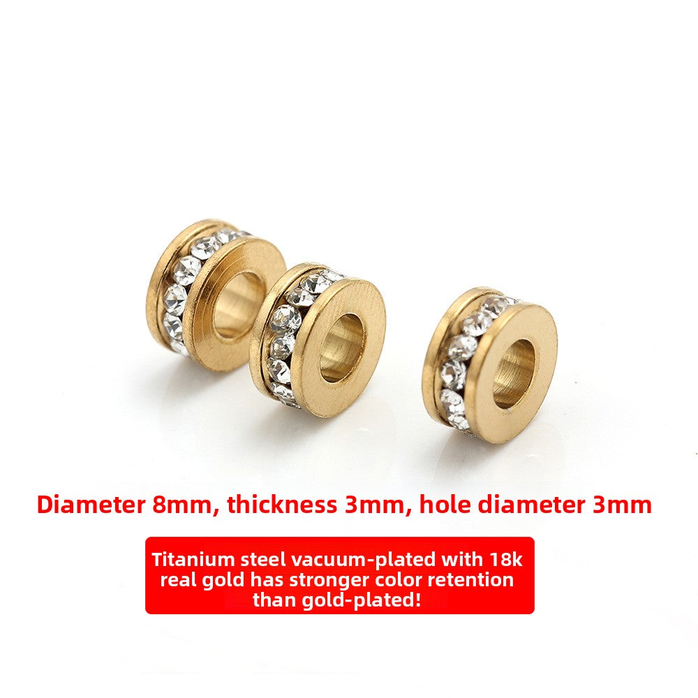 Round Titanium Steel Love Charms Jewelry Accessories In Steel Color