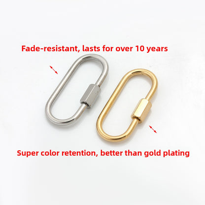 Oval Titanium Steel Love Charms Jewelry Accessories