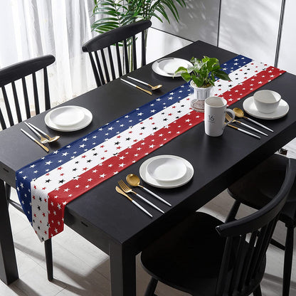 Independence Day Linen Tablecloth, Perfect For Festive Home Decor And Celebrations