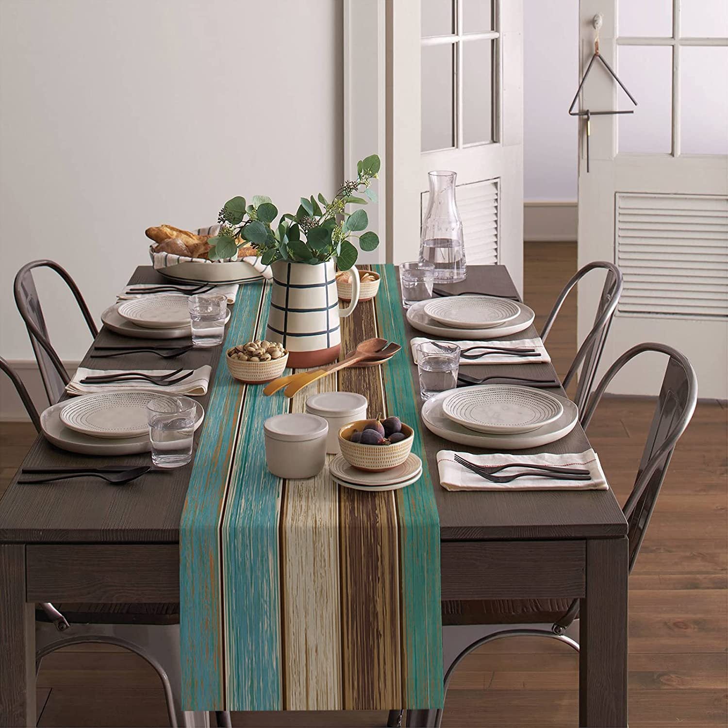 Ombre Linen Table Runner Featuring Elegant Gradient Design For Stylish Home Decor