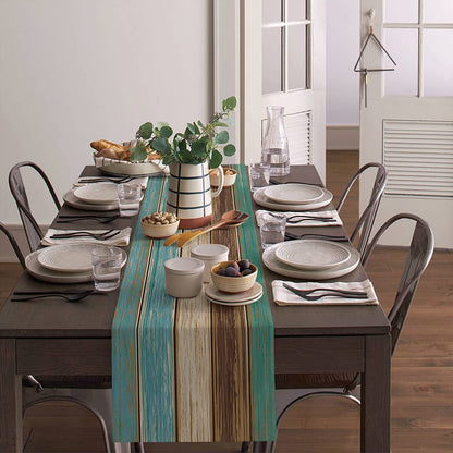 Ombre Linen Table Runner Featuring Elegant Gradient Design For Stylish Home Decor