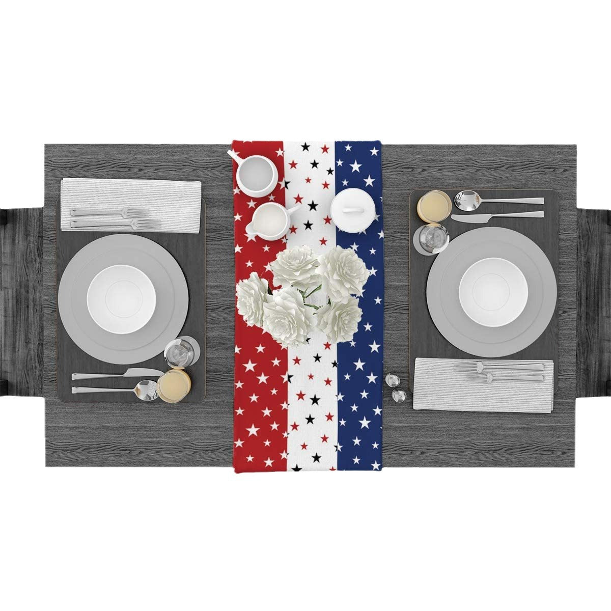 Independence Day Linen Tablecloth, Perfect For Festive Home Decor And Celebrations