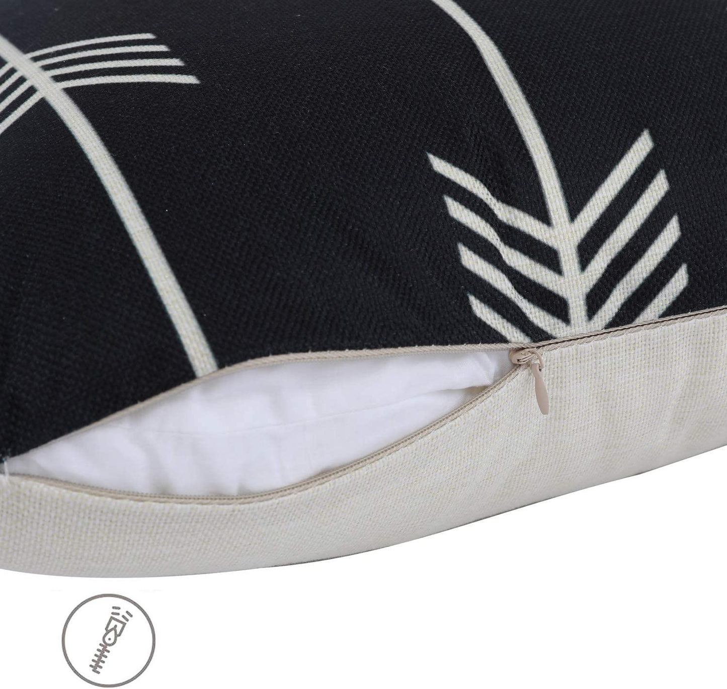 Geometric Pattern Decorative Throw Pillow For Sofa And Bed, Modern Design Cushion In Neutral Colors