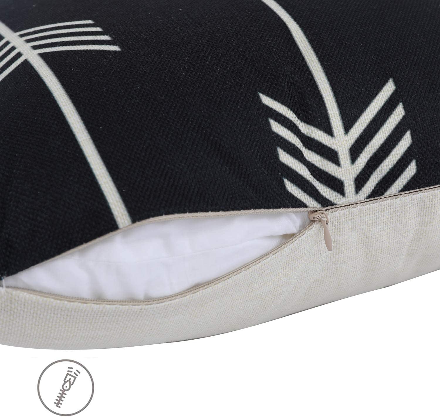 Geometric Pattern Decorative Throw Pillow For Sofa And Bed, Modern Design Cushion In Neutral Colors
