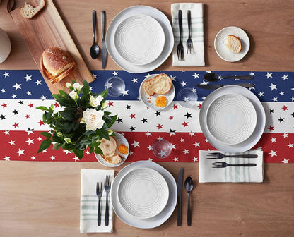 Independence Day Linen Tablecloth, Perfect For Festive Home Decor And Celebrations