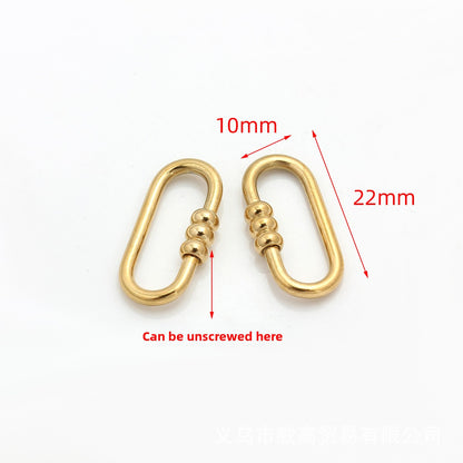 Polished Titanium Steel Love Charms Jewelry Accessories In Steel Color