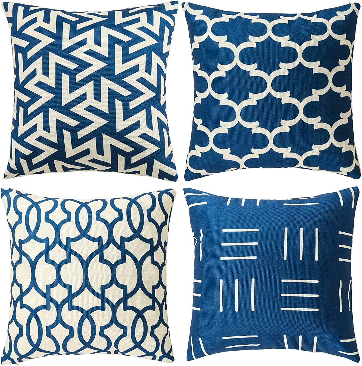 Geometric Pattern Decorative Throw Pillow For Sofa And Bed, Modern Design Cushion In Neutral Colors