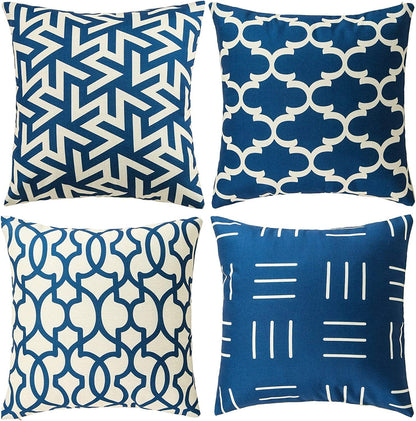 Geometric Pattern Decorative Throw Pillow For Sofa And Bed, Modern Design Cushion In Neutral Colors